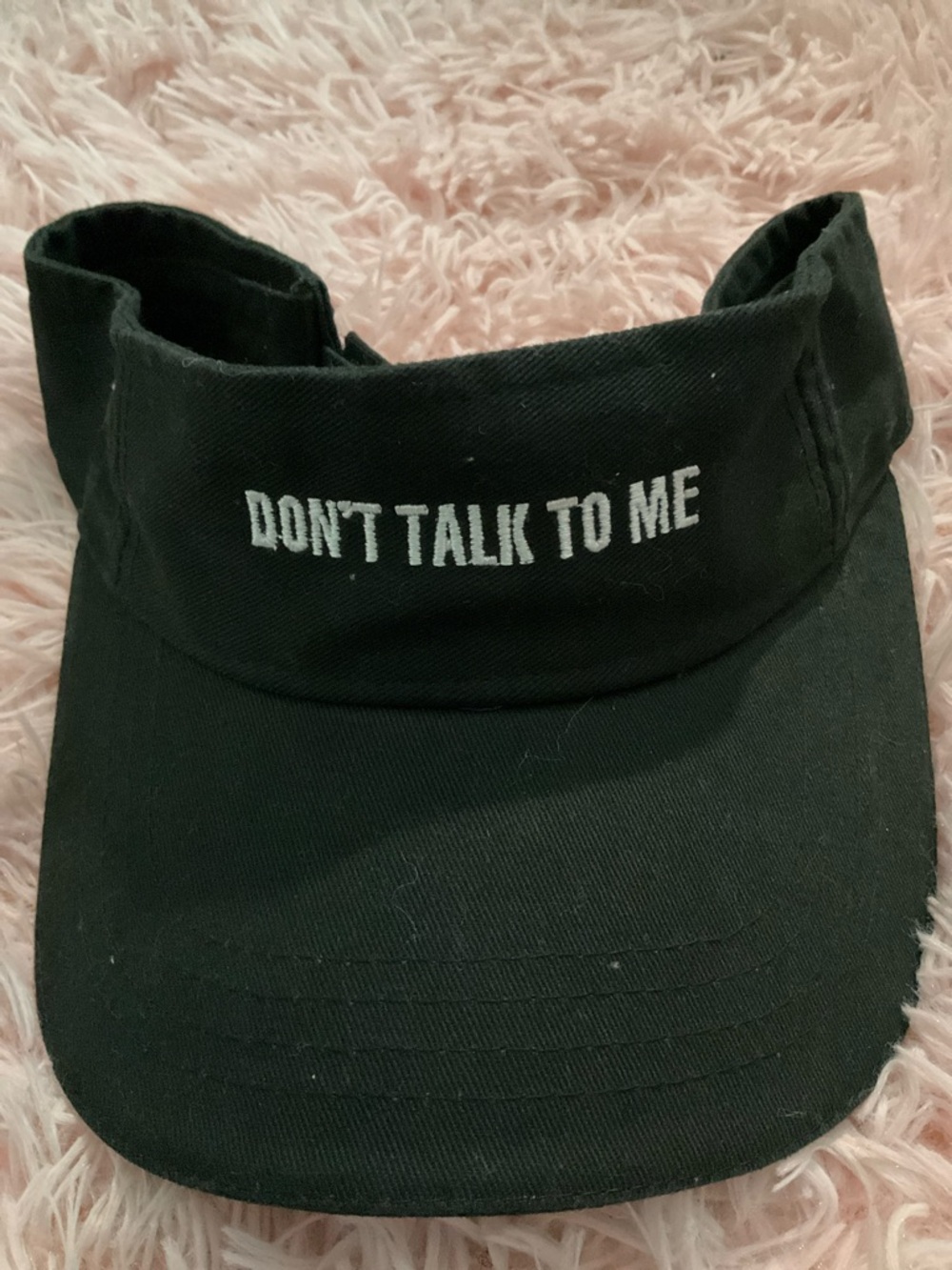 DON'T TALK TO ME Black Visor Hat